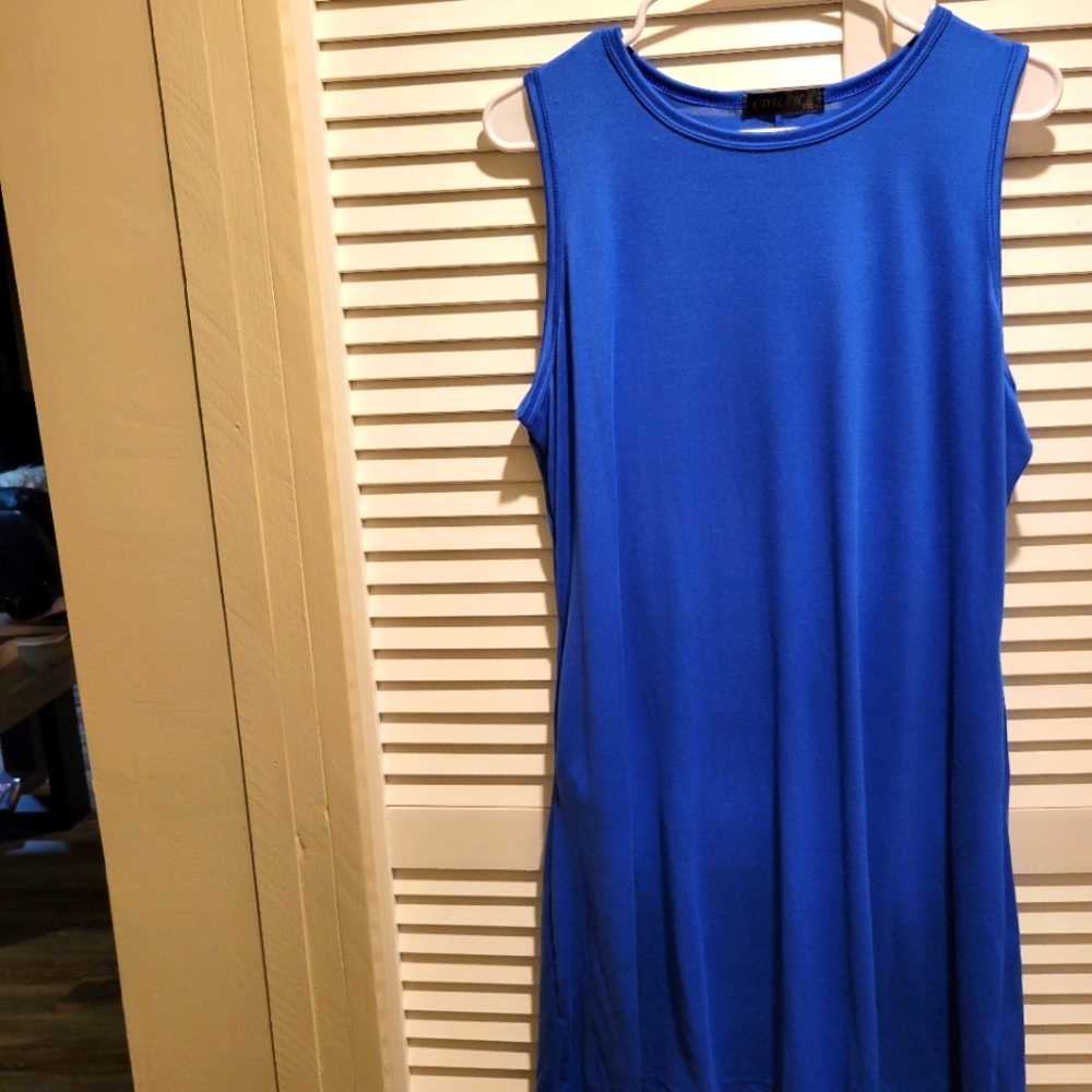 Knit sleeveless dress.